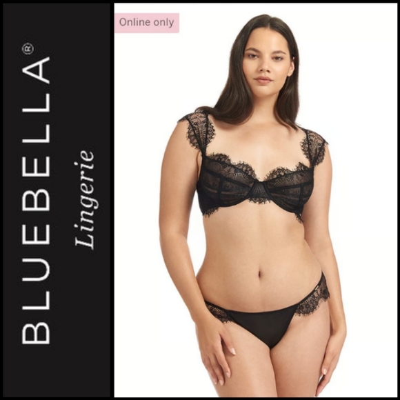 NEW 2 pc set BLUEBELLA @ VICTORIA'S SECRET MARINA BRA & THONG PANTY - Picture 1 of 13